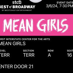 Mean Girls: The Musical (tickets x2)