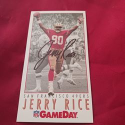 Jerry Rice Autographed Card 