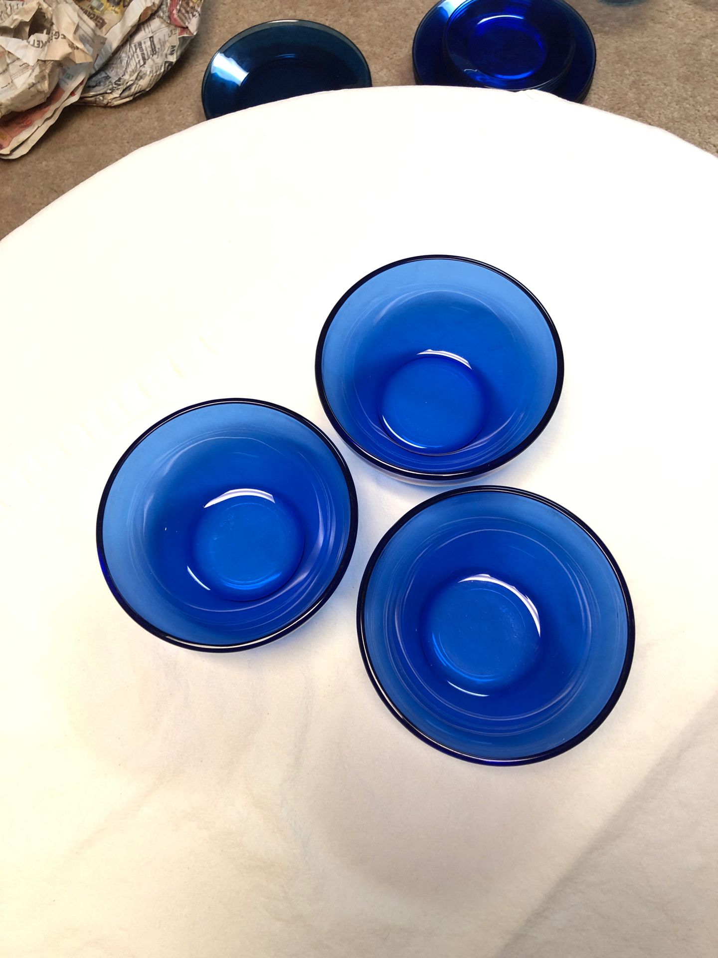 5 1/2” Cobalt blue soup bowls