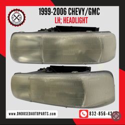 99-06  CHEVY/GMC LH; DRIVER SIDE; HEADLIGHT 