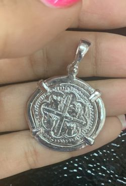 Beautiful Atocha silver coin pendant
