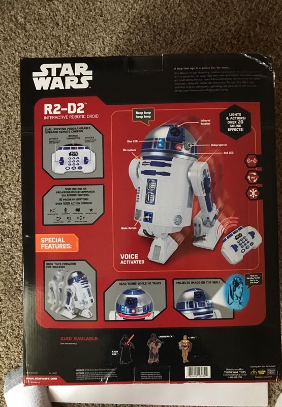 Starwars R2 D2 interactive Comes with remote