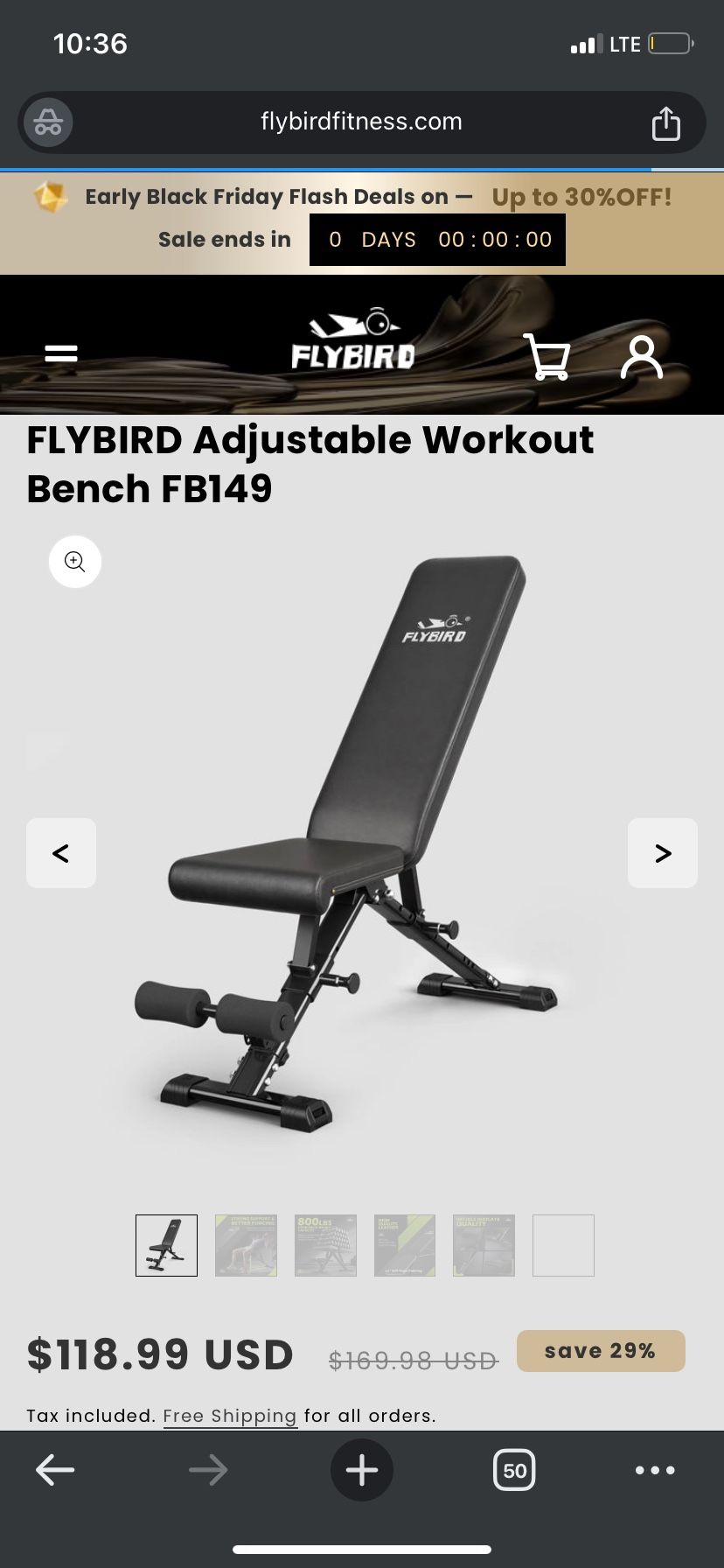 Fly bird - Weight bench With Weights $75
