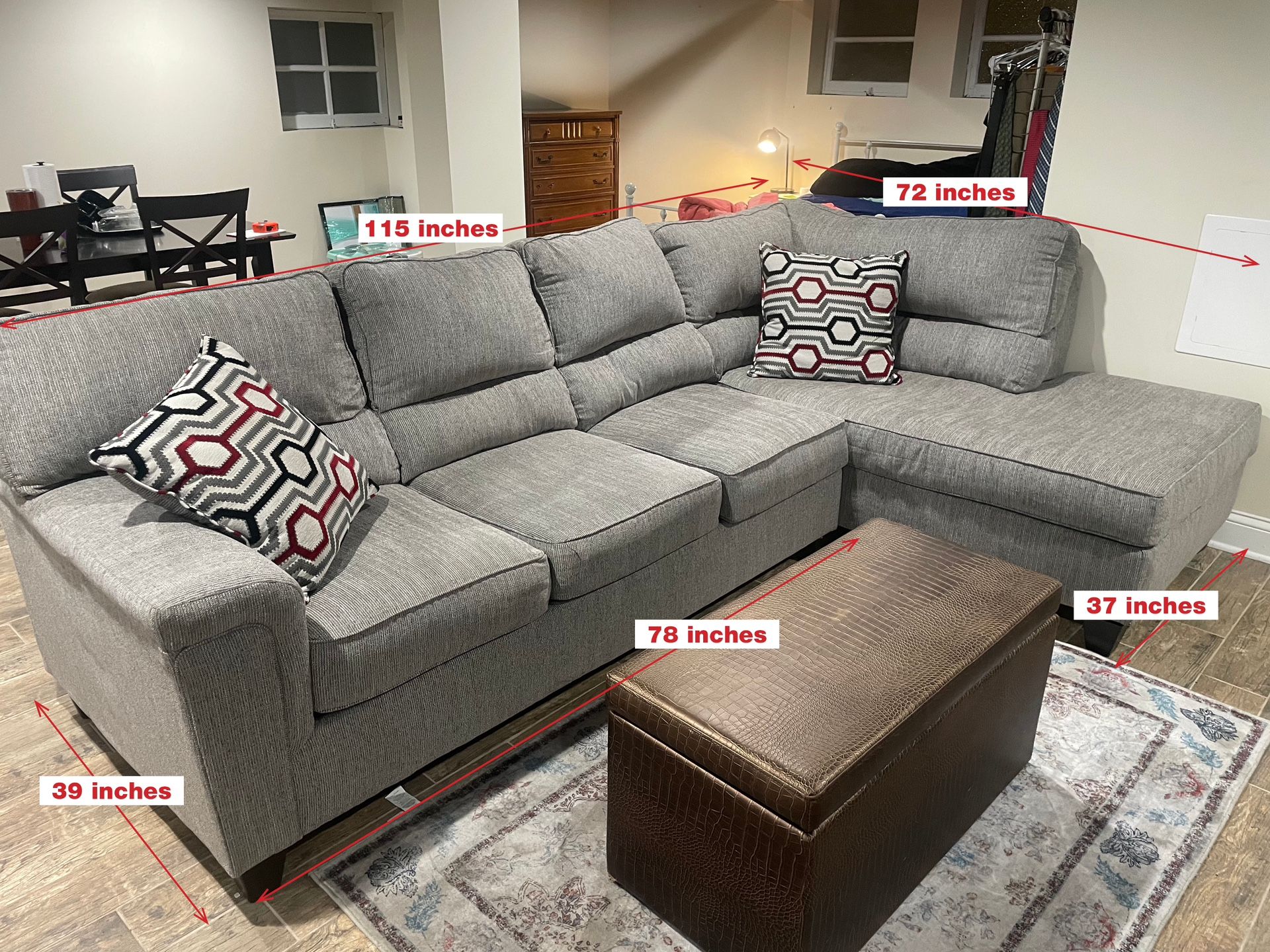 Light Grey Couch / L-Shaped