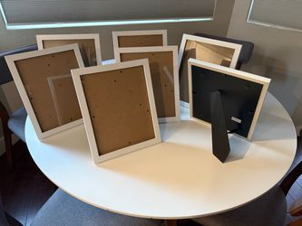 Set of 7 White Picture Frames