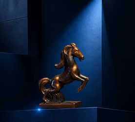 Vintage brass horse figure