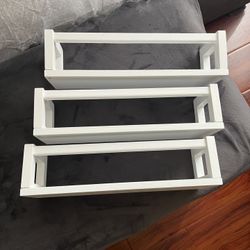 White Multi-Use Floating Wall Shelves 