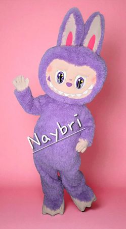 Purple labubu Mascot Costume Full Body