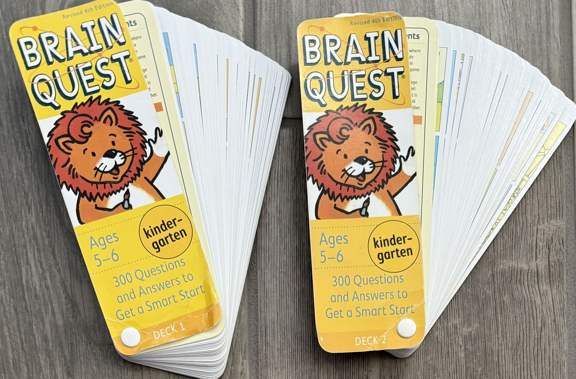 Brain Quest, Kindergarten Deck 1 and 2