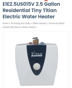 Titan Water Heater 