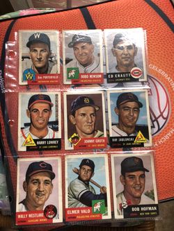 9 baseball cards