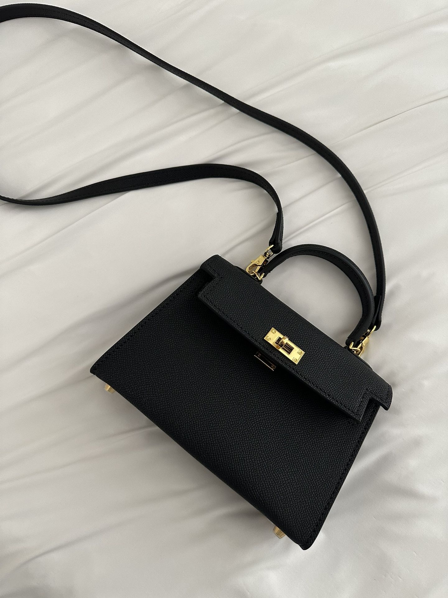Black Mini Kelly Bag Dupe (NEW)