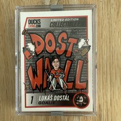 Brand New, Sealed “Dost Wall” Lukas Dostal Limited Edition Collectible Pin Anaheim Ducks