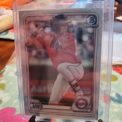 Minnesota Twins Roy Lewis 2020 Bowman Chrome Prospects Mojo Refractor Rookie Baseball Card 
