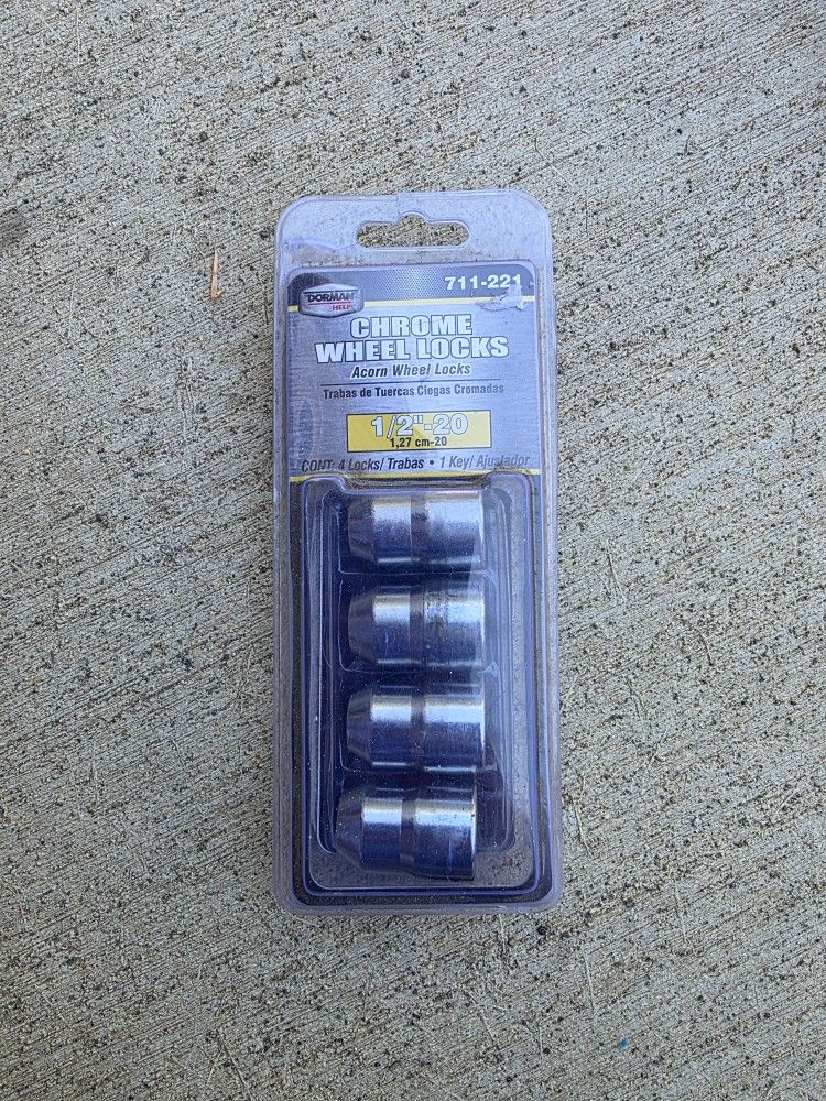 1/2x20 Chrome Wheel Locks