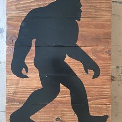 Hanging Wood Sasquatch Sign 