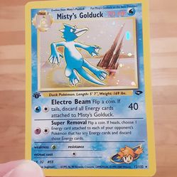 LP WOTC Holo Swirl Misty's Golduck 12/132 Gym Challenge Pokemon Card for  Sale in Fullerton, CA - OfferUp