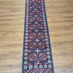 Handknotted Wool Rug 2'2x8