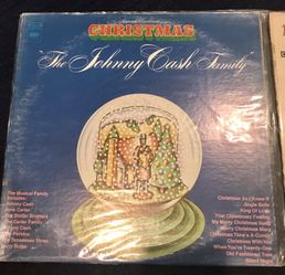 Vintage Johnny Cash And Brenda Lee Vinyl LP Christmas Records
