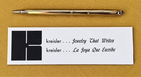 Vintage Kreisler Gold Pepsi-Cola Executive Pen & Original Paper Insert