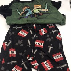 Minecraft Pajamas Size 8