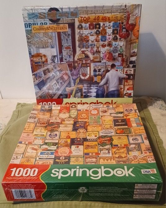 Springbok 1000 Pc Puzzles (2), NEW, Never Opened, Price Is For Both
