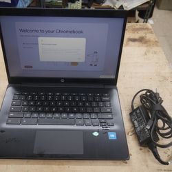 HP Chromebook 14 G7 With Charger used tested. tested. in a good working order. 