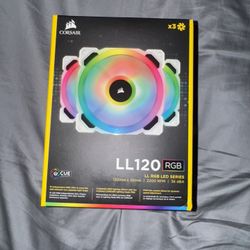 Corsair LL120 RGB Fan Kit – 3-Pack (White) – Brand New / Sealed