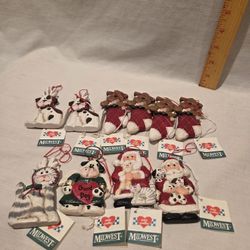 "Midwest Of Cannon Falls" Lot Of 10 vintage  resin Christmas 🎄 Ornaments  By Eddie Walker  Of Walla Walla, Washington 