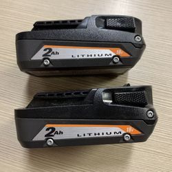 Ridgid New 2ah Battery 2x $90 Nuevas 