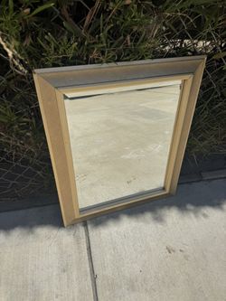 Mirror With Gold Frame 21x25 inches