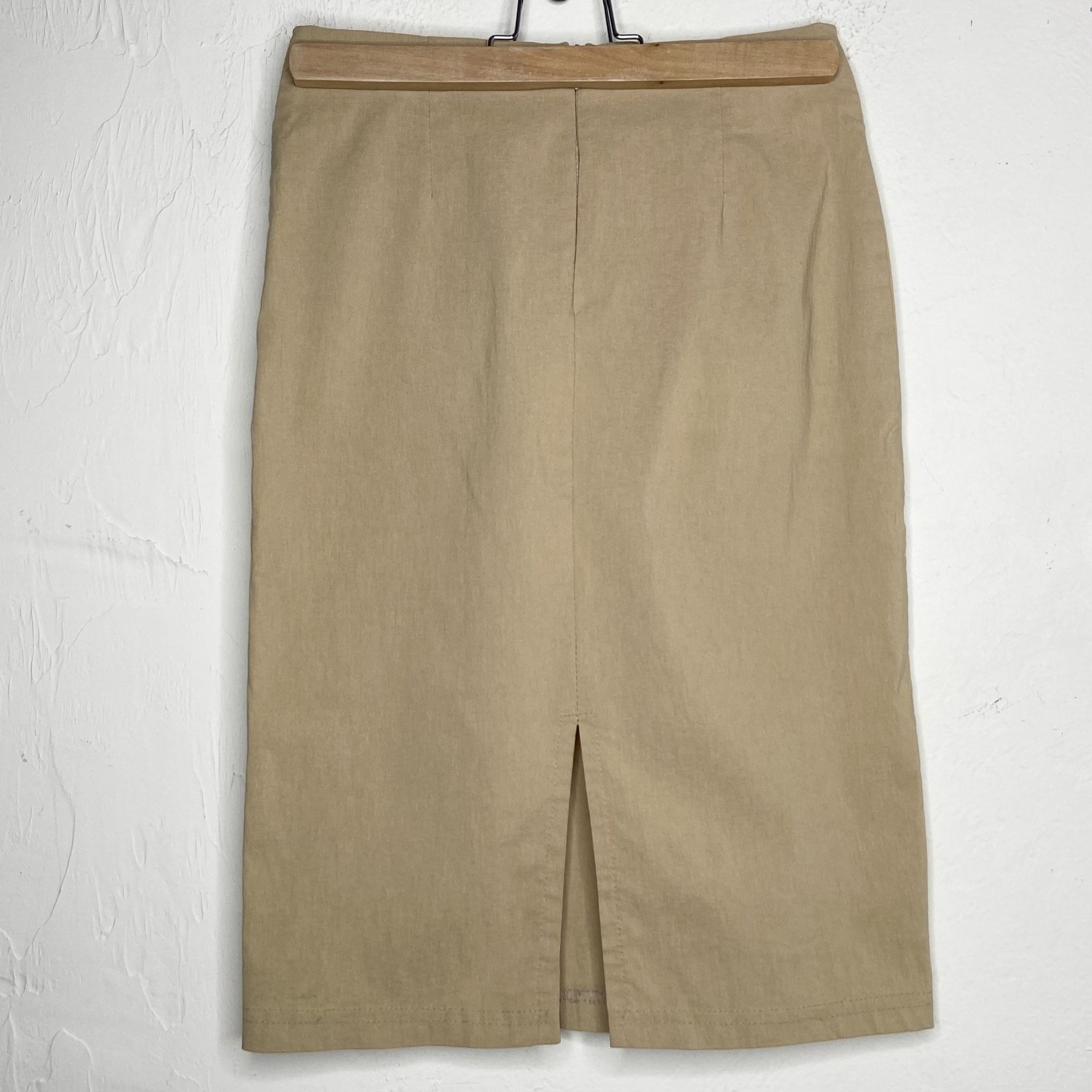 Vintage Y2K Luly K Tan Pencil MIdi Skirt | Sm