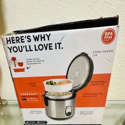 Aroma 8-Cup (Cooked) / 2-Quart Rice & Grain Cooker (Model: ARC-904SB).