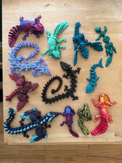 Huge Collection of 3D Printed Articulated Dragons & Fidget Toys