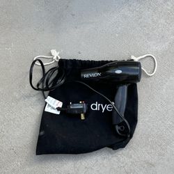 Revlon Black Hair Dryer with Drawstring Bag