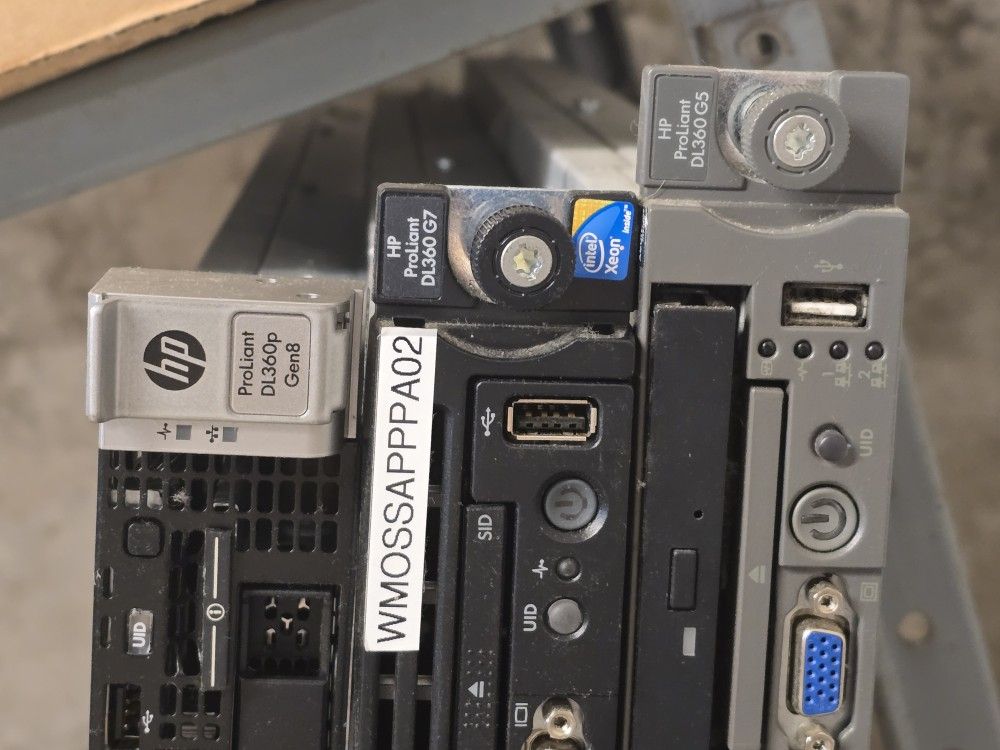 HP PROLIANT servers DL380 DL360 Gen 8, 7, 5