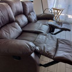 Recliner Leather Sofa 