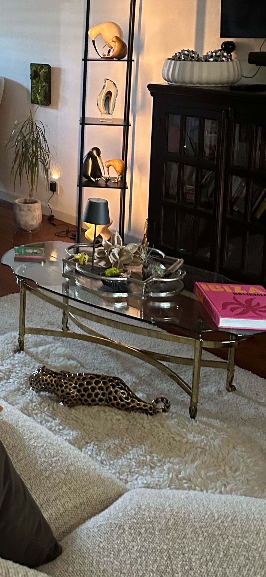 Small Glass Coffee Table - Unique Beautiful $100