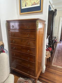 Antique Louis the XV style 7 drawer chest highboy