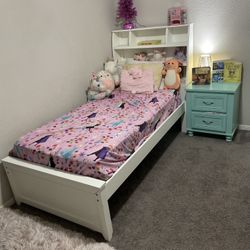 Twin Bed Frame With Headboard And End Table