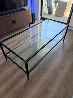 Coffee Table - Blackened bronze glass