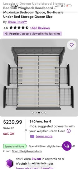 Queen size wayfair bed