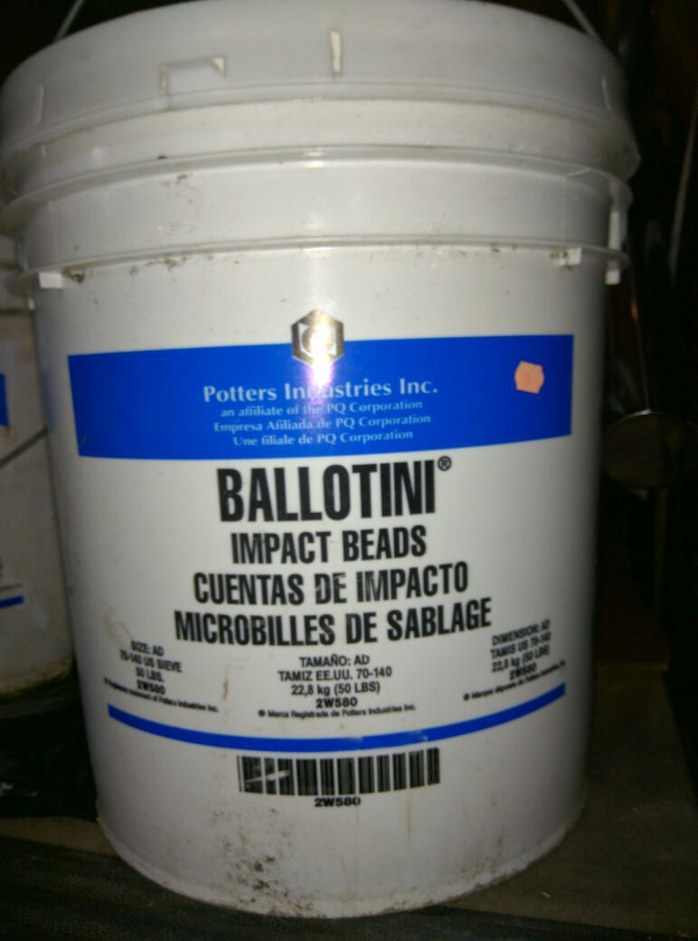 BALLOTINI IMPACT BEADS, CUENTAS DE IMPACTO, MICROBILLES DE SABLAGE,22,8 KG,(50 LBS, 2W580, POTTERS INDUSTRIES., SALE FOR,$11