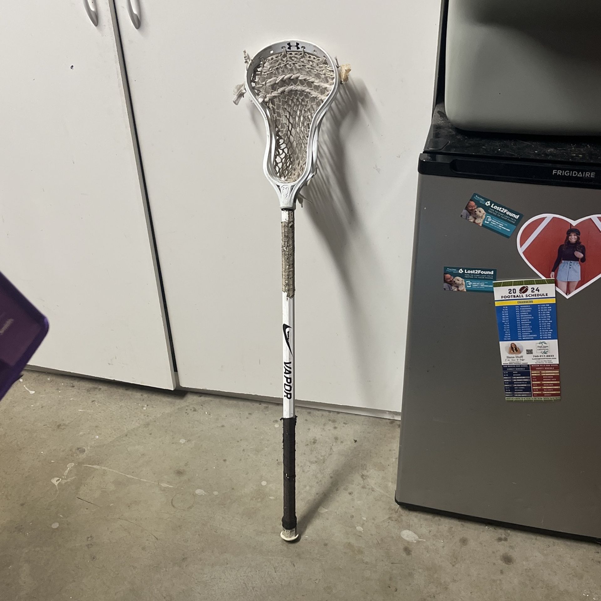 NIKE vapor Lacrosse Shaft With Underamor Head Lacrosse Stick
