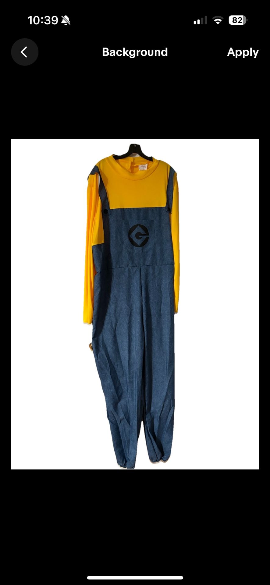 Minions XXL Plus Size Men’s One Piece Yellow/blue Jumpsuit & Yellow Vinnie,sleeve 27”, armpit 28” each side, inseam 32”, length 69”, waist 48” sample 