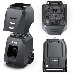 ADIBO Tennis Ball Machine, Internal Oscillation, Authentic Programming, Dual Motors with Topspin & Backspin, 160+ Balls, 6-Hour Non-Stop Runtime, Stab