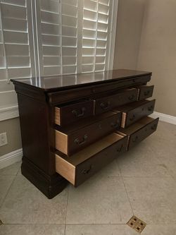Solid sturdy wood dresser