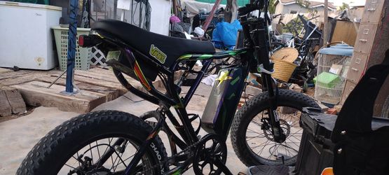 Ridstar 750w Fat Tire Electric Bike Black Iridescent Frame