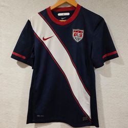 Nike USA Soccer Jersey Authentic Away 2010 World Cup Men's Small Blue Red White