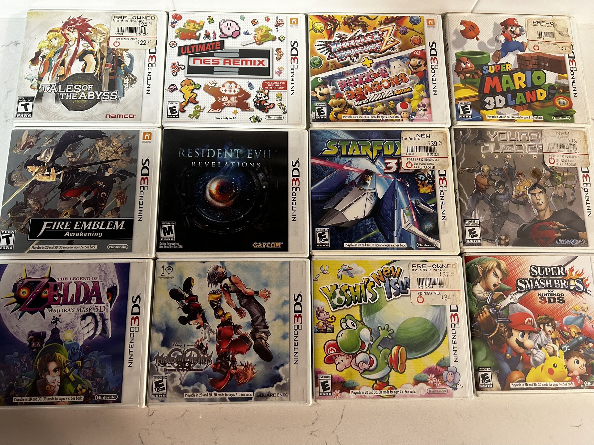 nintendo 3ds games lot